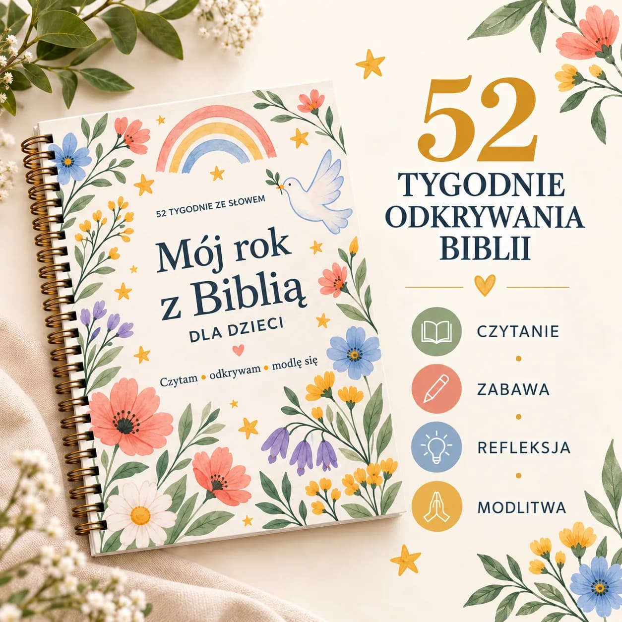 Mój rok z Biblią dla dzieci — dziennik odkrywania Słowa